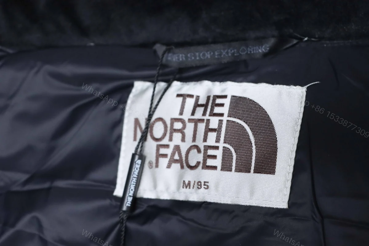 View 4 of TheNorthFace Large checkered down jacket 'Black Gray'