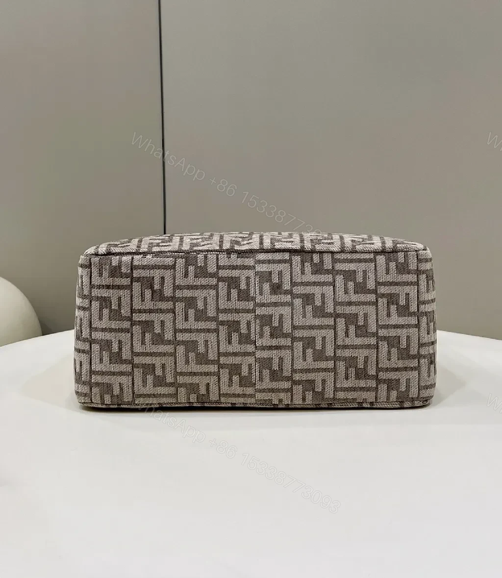 View 6 of Monogram Canvas Shoulder Bag with Dual Strap Detail