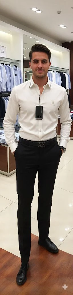 View 9 of First Copy Armani Exchange Cotton Shirt