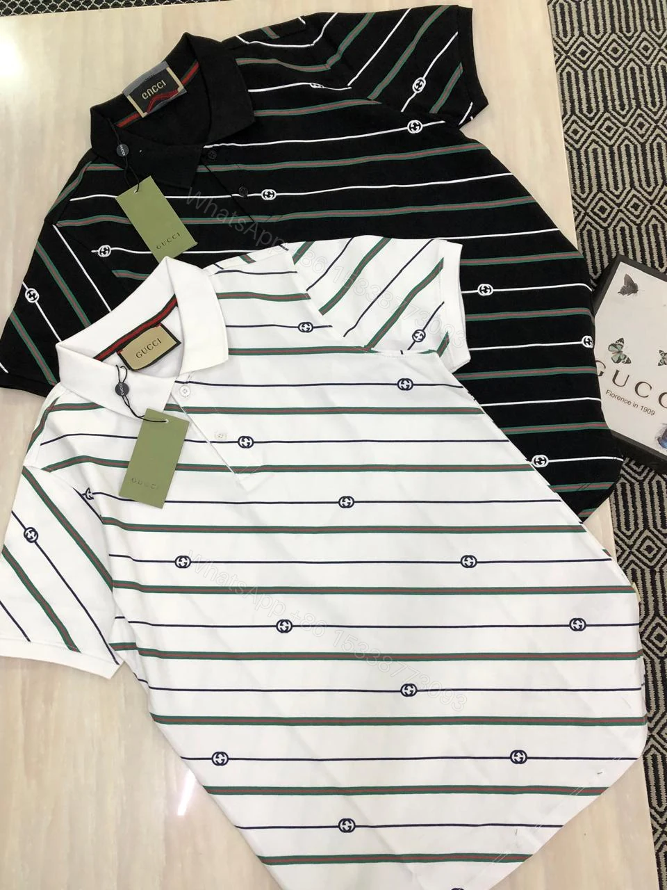 View 9 of FIRST COPY GUCCI VERY PREMIUM COTTON LYCRA POLO T-SHIRT