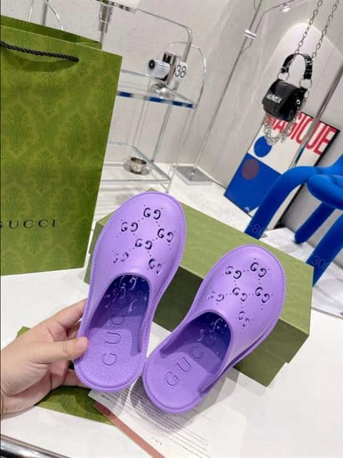 View 6 of GUCCI WONMEN’S PLATFORM PERFORATED G SANDAL – SDG015