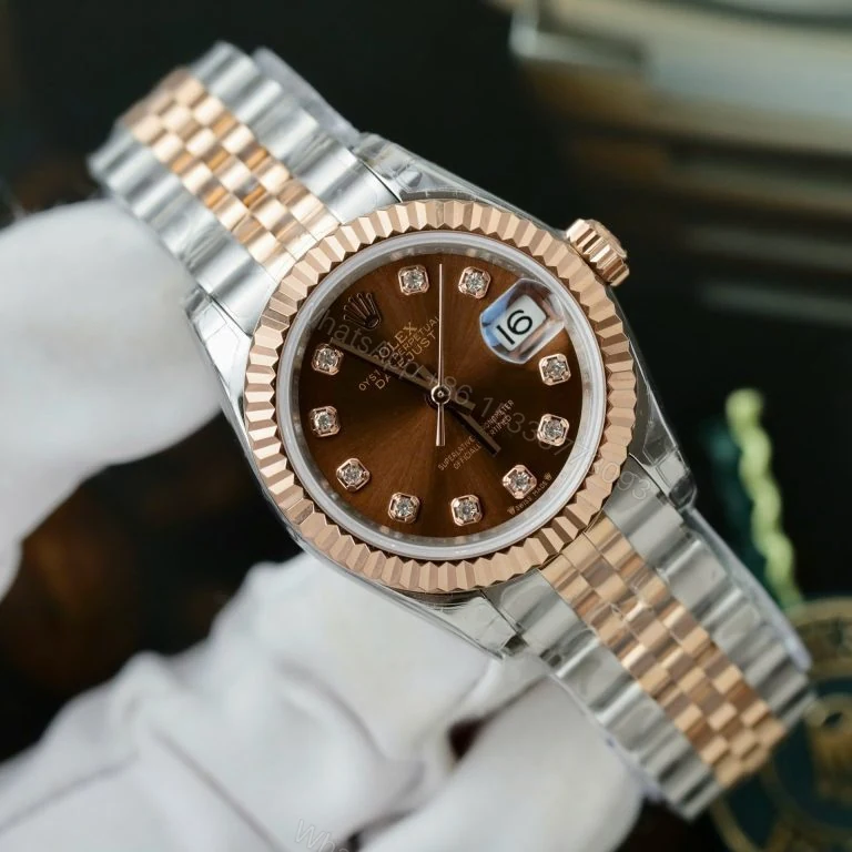 View 6 of Lady-DateJust 28mm Super Clone Chocolate Dial Jubilee Bracelet