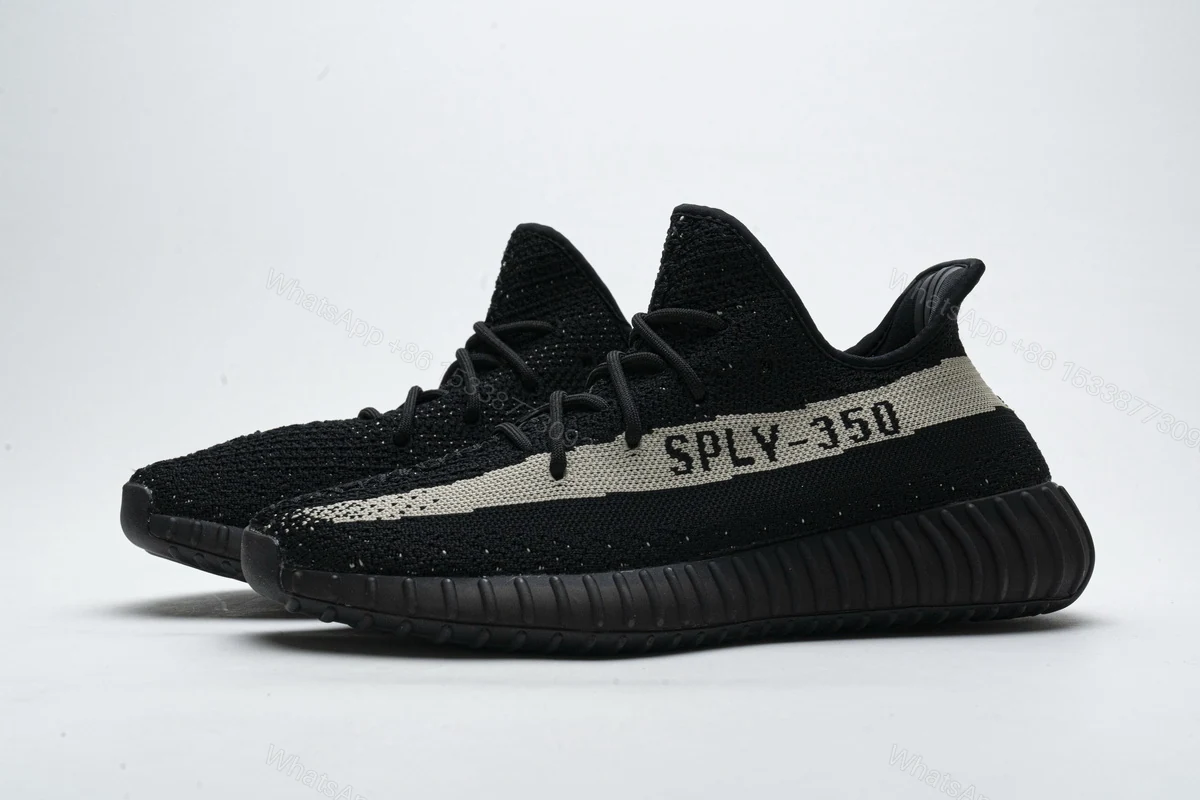 View 2 of (OG)Adidas Fake Yeezy 350 V2 Core BlackWhite Real Boost BY1604
