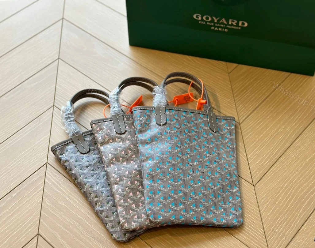 View 3 of GOYARD POITIERS CLAIRE VOIE BAG GREGE BLUE 24CM