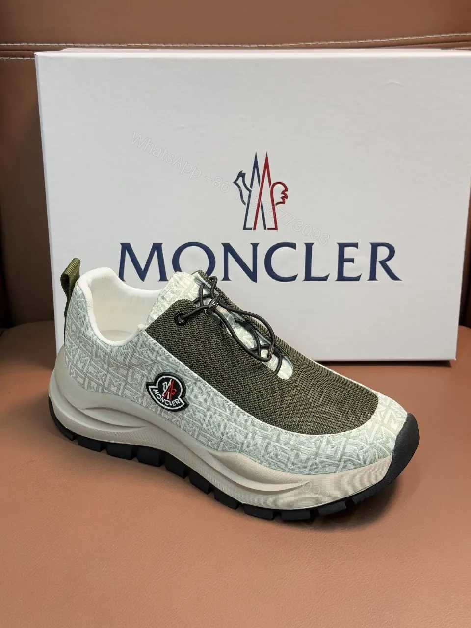 View 2 of Chunky Knit Street-Tech Sneakers: Luxe Moncler-Inspired, All-Day Comfort