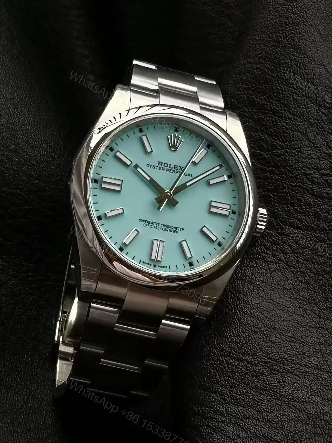 View 4 of Top Clone Rolex Oyster Perpetual 41 MM Turquoise tiffany Blue Dial Replica