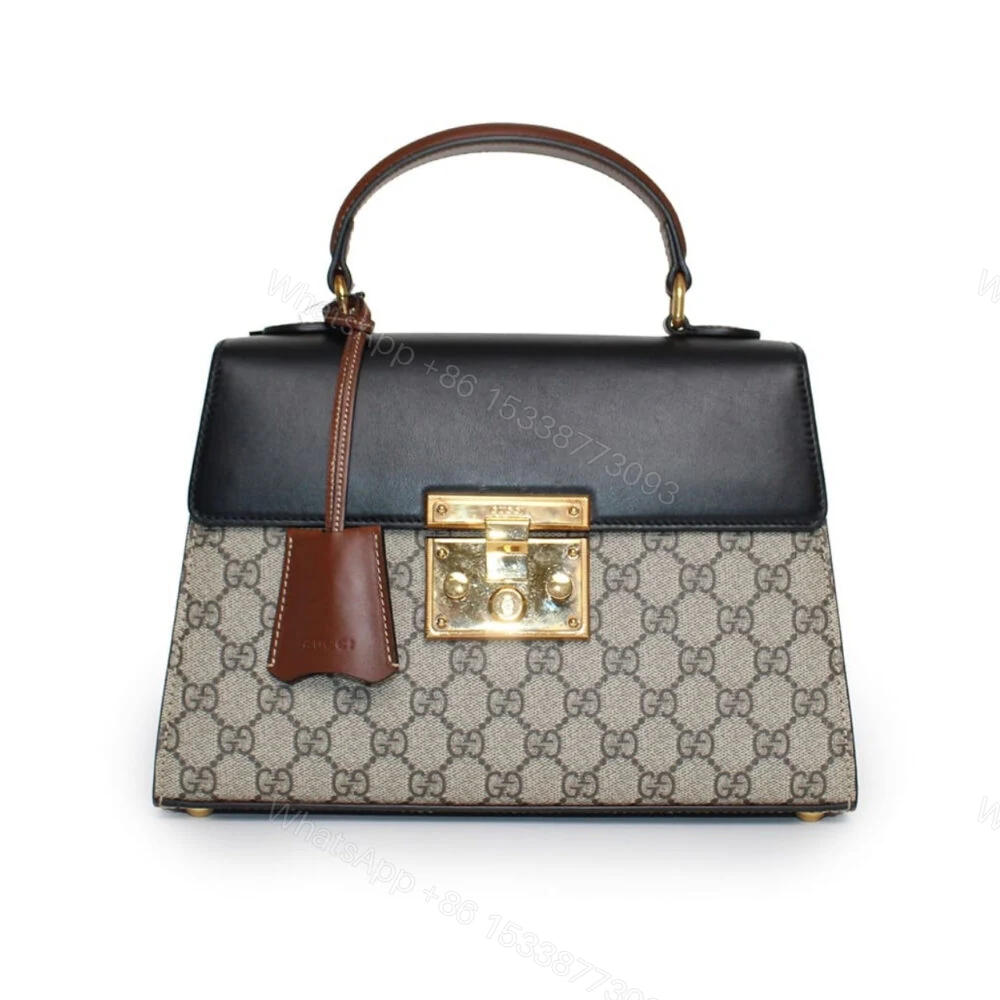 Gucci Padlock GG Supreme Top Handle Black 28Cm — view 1