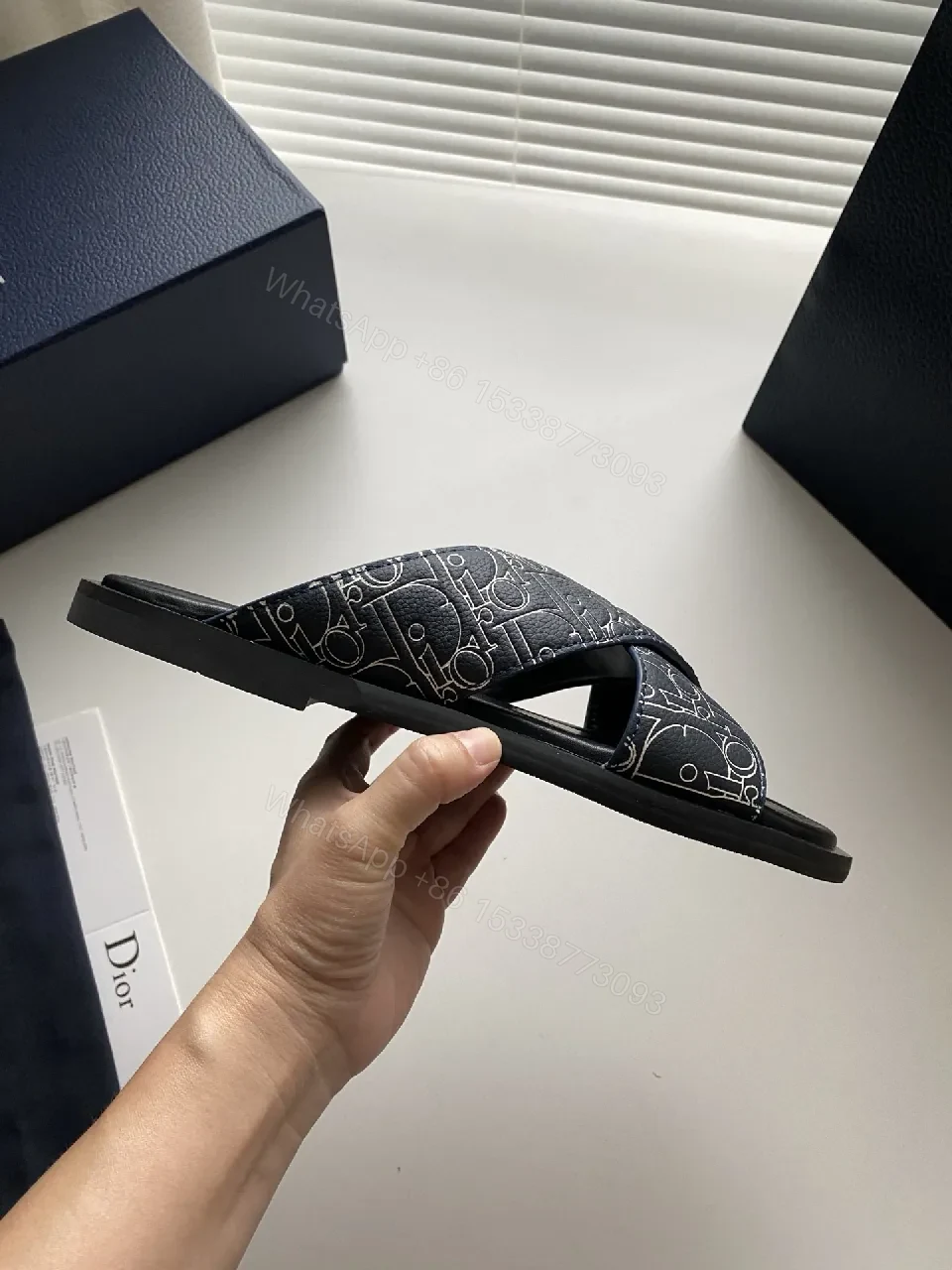 View 3 of Monogram Luxe Slide: Premium Comfort, Unisex Designer-Style