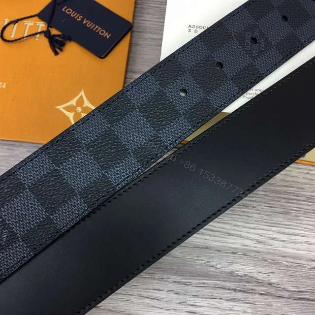 View 3 of LOUIS VUITTON INITIALES 40MM REVERSIBLE DAMIER INFINI LEATHER BELT – B84