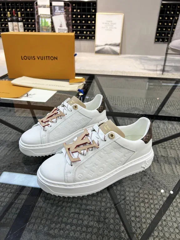 View 7 of Bold White Leather LV Sneaker â€“ All-Day Comfort, City Style