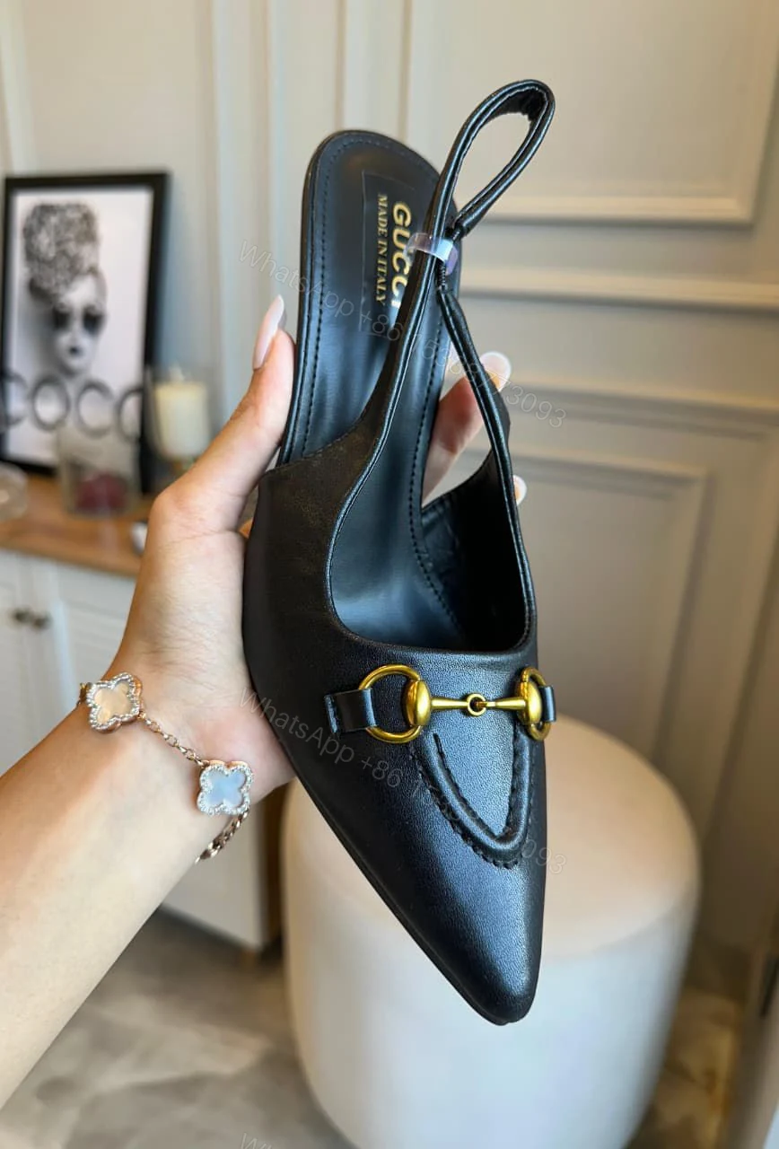 View 10 of FIRST COPY GUCCI LEATHER HEELS