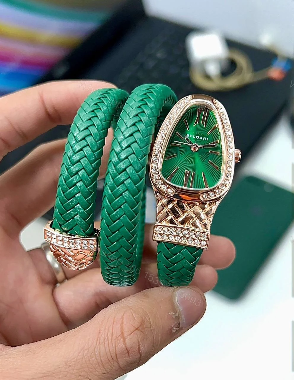 View 3 of Bvlgari Serpenti Ever Emerald Green 32mm Quartz