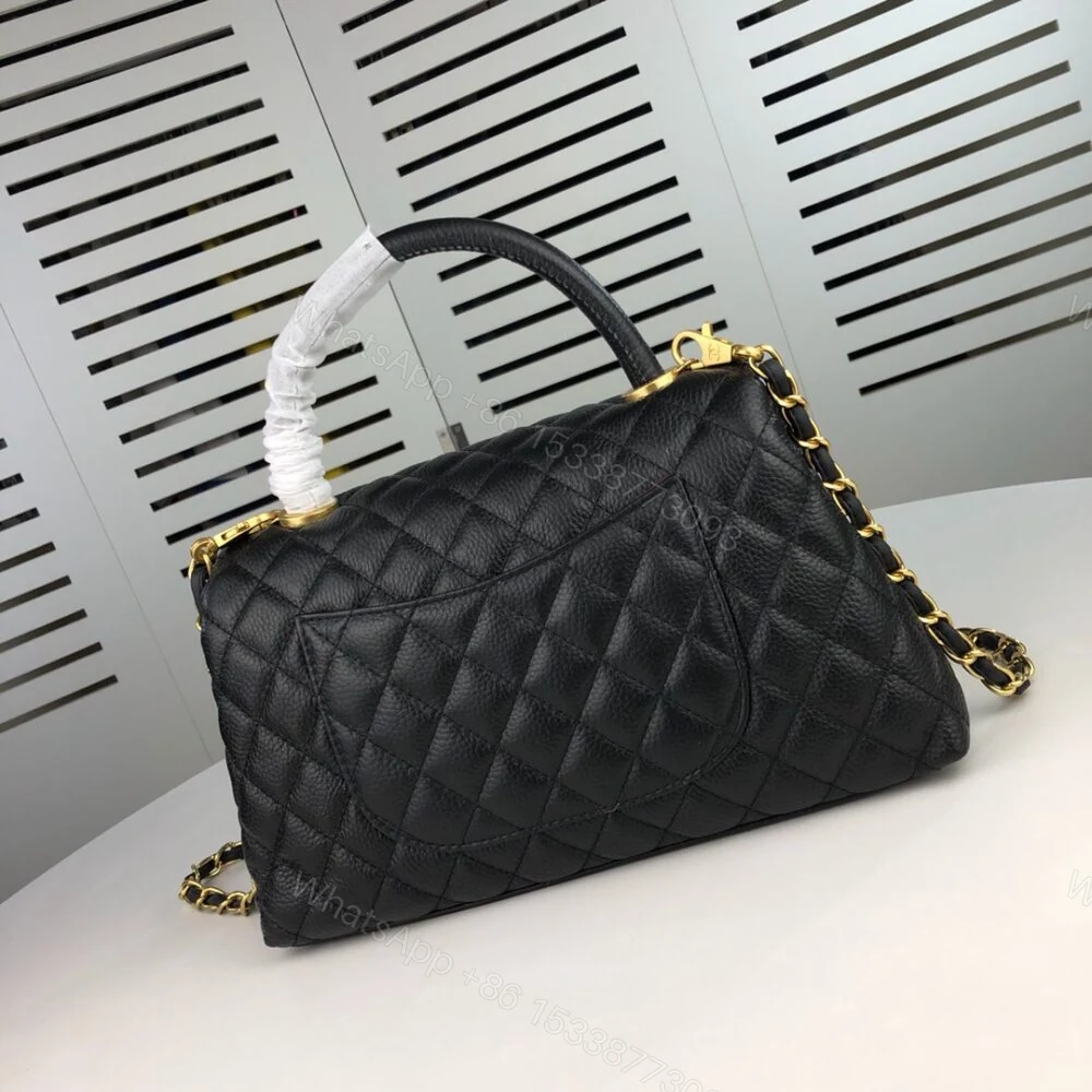 View 9 of Chanel Medium Coco Flap Bag With Top Handle 26Cm
