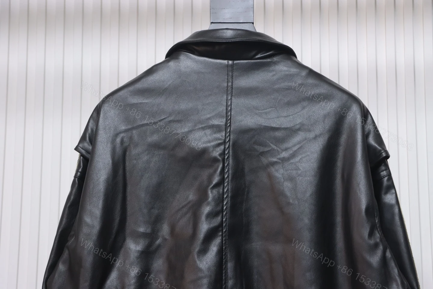 View 7 of Adidas X FEIFEI RUAN Collar Leather Jacket