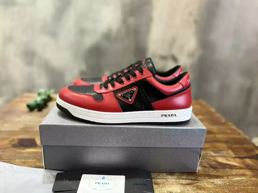 View 2 of PRADA DOWNTOWN LEATHER SNEAKERS RED – PRD093