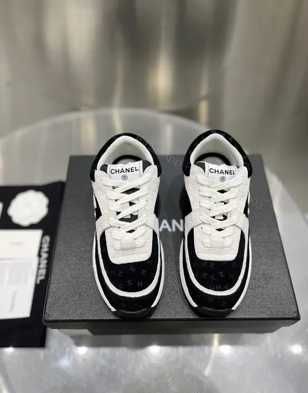 View 8 of Chanel-Inspired Knit-Suede Trainers: Luxury Everyday Comfort