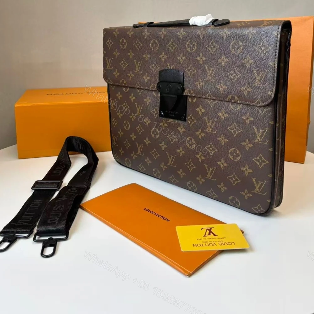 View 2 of Louis Vuitton S-Lock Briefcase in Monogram Canvas 37cm