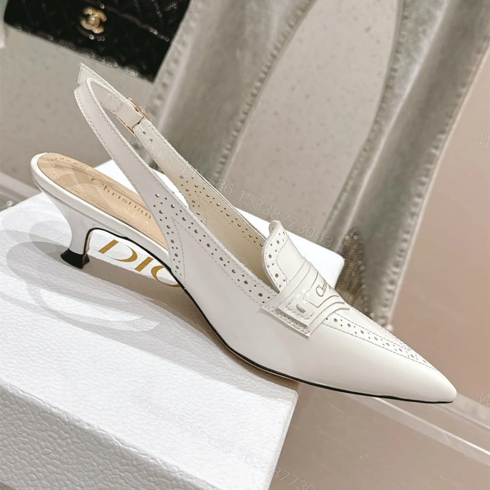 View 2 of 高仿Dior*Boy系列KCP161走秀款尖頭高踭單鞋4CM白色免檢版