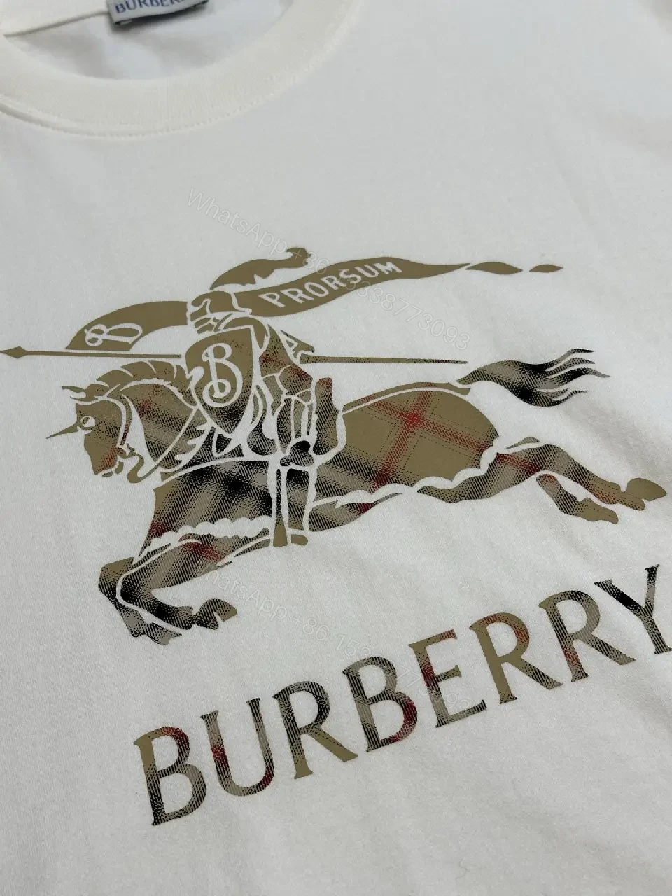 View 10 of Oversized White Graphic Tee: Horse Motif, Premium Cotton