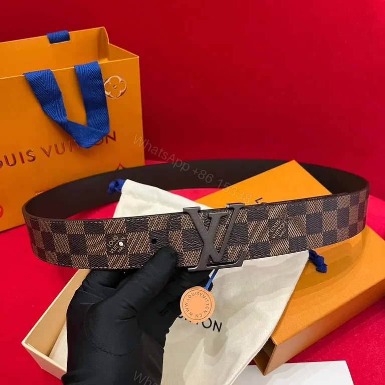 View 8 of Checkerboard LV Buckle Belt â€” Modern, All-Day Confidence