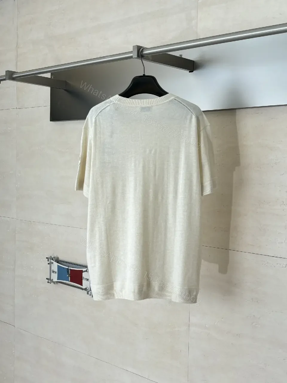 View 2 of White Cotton Minimalist Soft Texture T-Shirt
