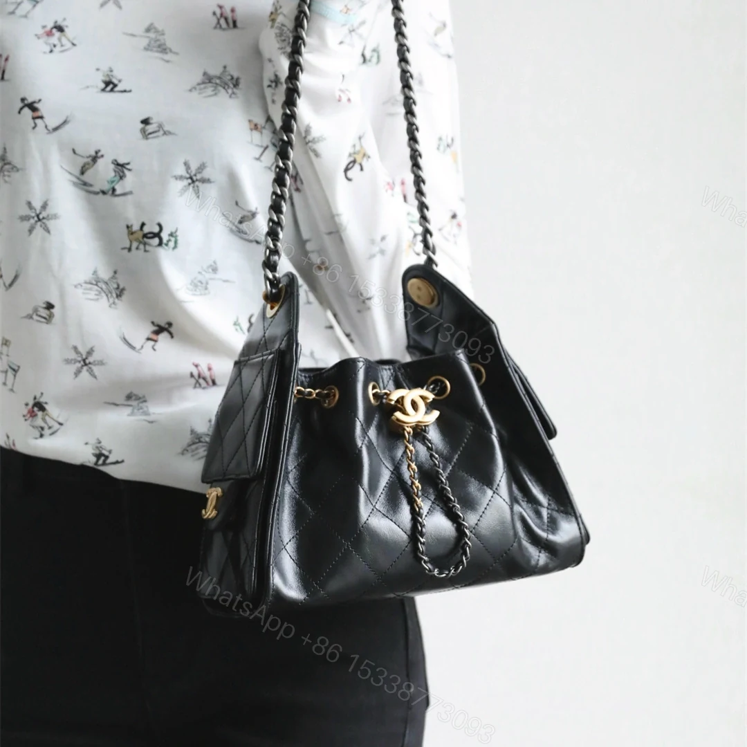 View 22 of 高仿Chanel*26C/25Bag系列AS5631鴛鴦皮穿鏈手袋Mini黑色免檢版