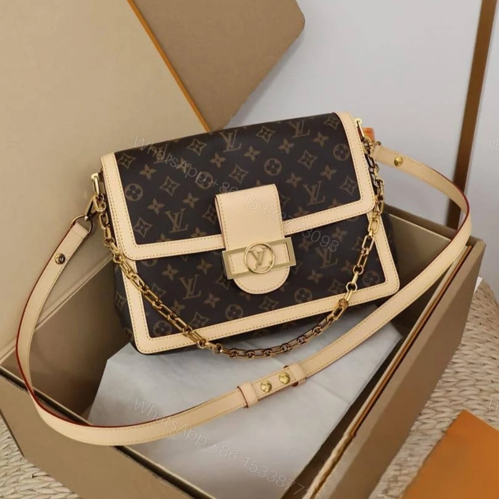 View 2 of Louis Vuitton Dauphine Soft GM Bag Monogram Canvas Brown 28Cm M47149