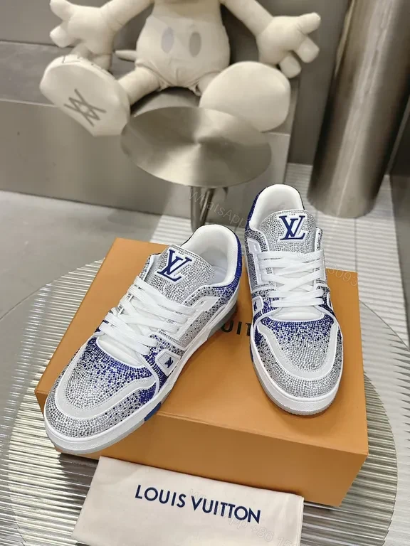 View 7 of Patterned LV High-Top Sneaker: Modern Luxe Comfort