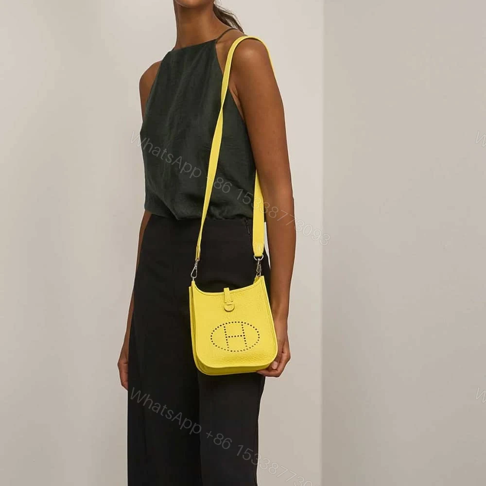 View 5 of Hermes Evelyne Amazone Bag Lime 17cm