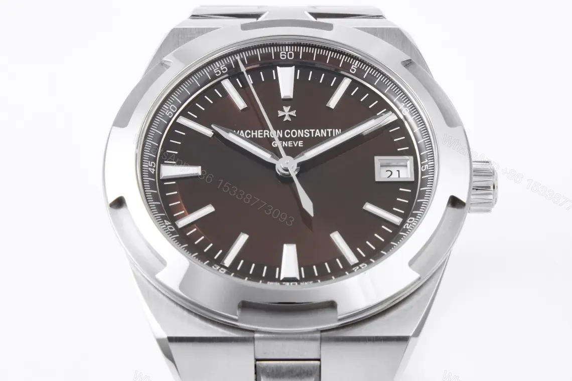 View 3 of JJ Factory Vacheron Constantin Overseas 4500V Series Stainless Steel Watch – Brown Dial, Automatic Movement, 41mm