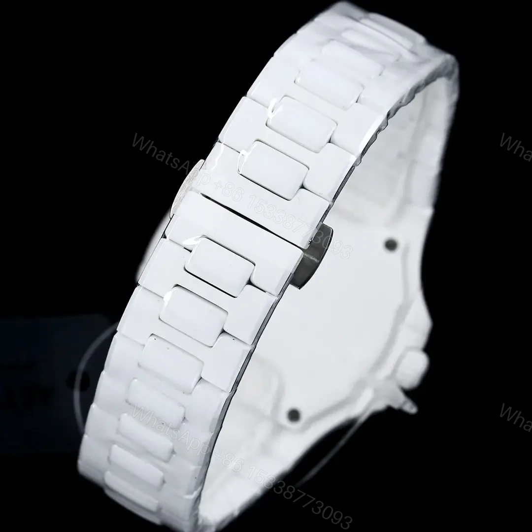 View 9 of Patek Philippe Tiffany Nautilus Watch White Ceramic Bracelet Ultimate 40MM PP-NAU-TIFF-WCER40-V2