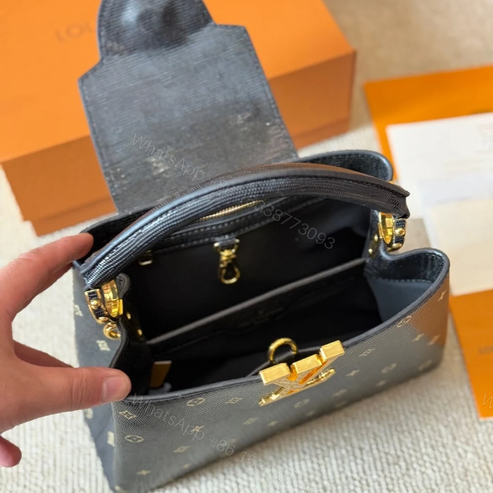 View 5 of Louis Vuitton Capucines Mini Black 20Cm