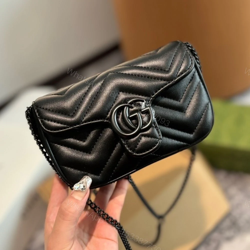 View 2 of Gucci GG Marmont Belt Bag Black 16Cm 699757 UM8KV 1000