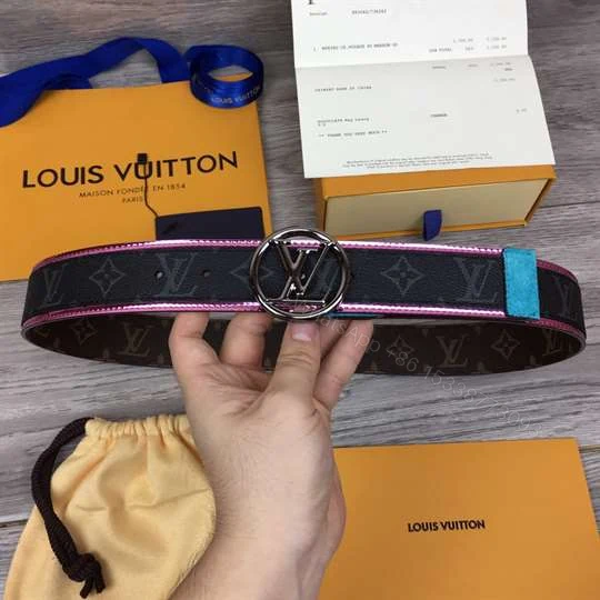 View 2 of LOUIS VUITTON LV CIRCLE 40MM BELT MONOGRAM ECLIPSE CANVAS – B143