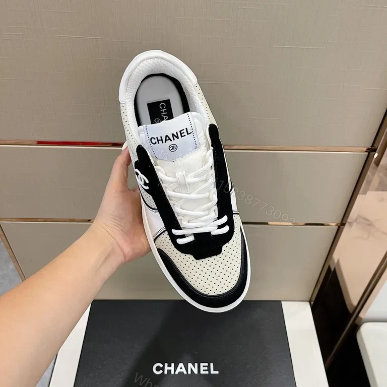View 9 of Chanel-Inspired Knit Sneaker with Signature Hardware