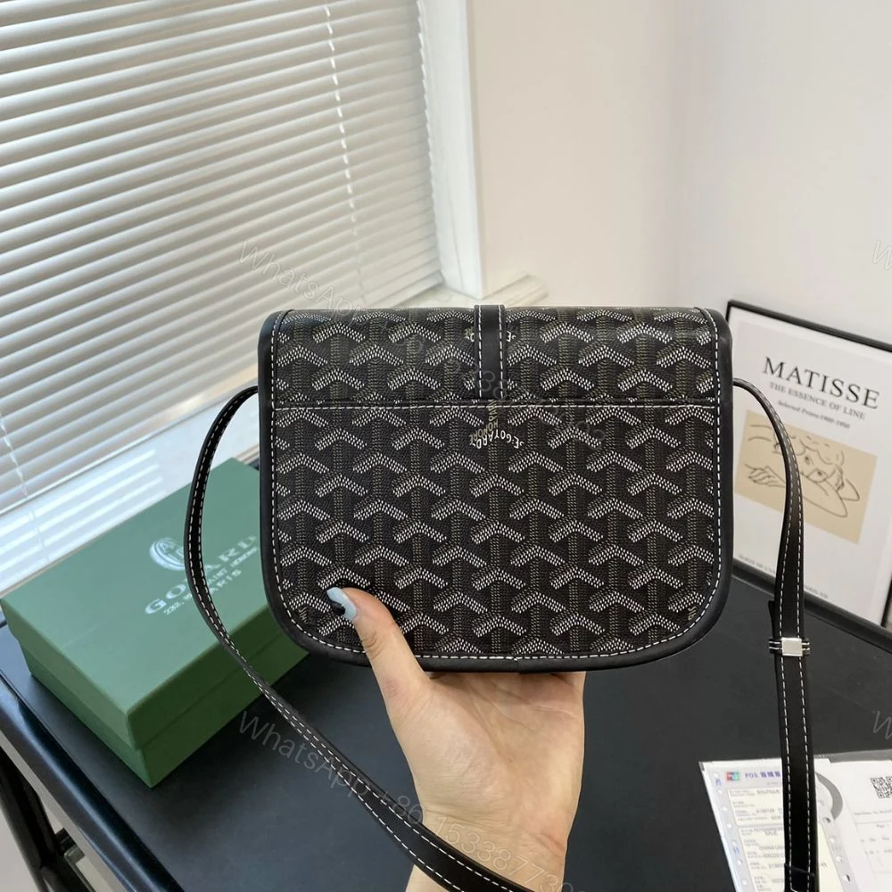 View 5 of GOYARD BELVEDERE PM BAG BLACK 22CM