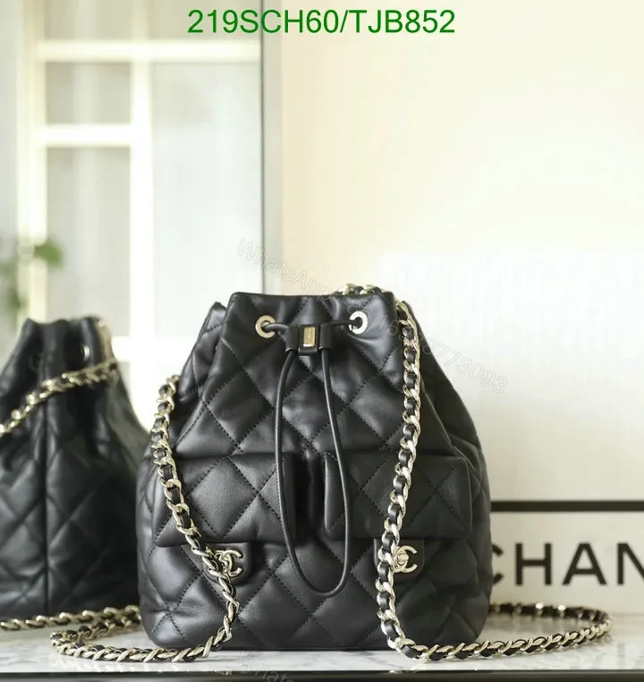 View 3 of Chanel Black Backpack crafted from Calfskin 23B