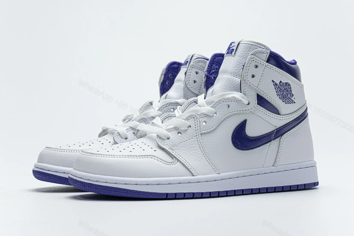 View 6 of Air Jordan 1 Retro High OG White Purple CD0461-151