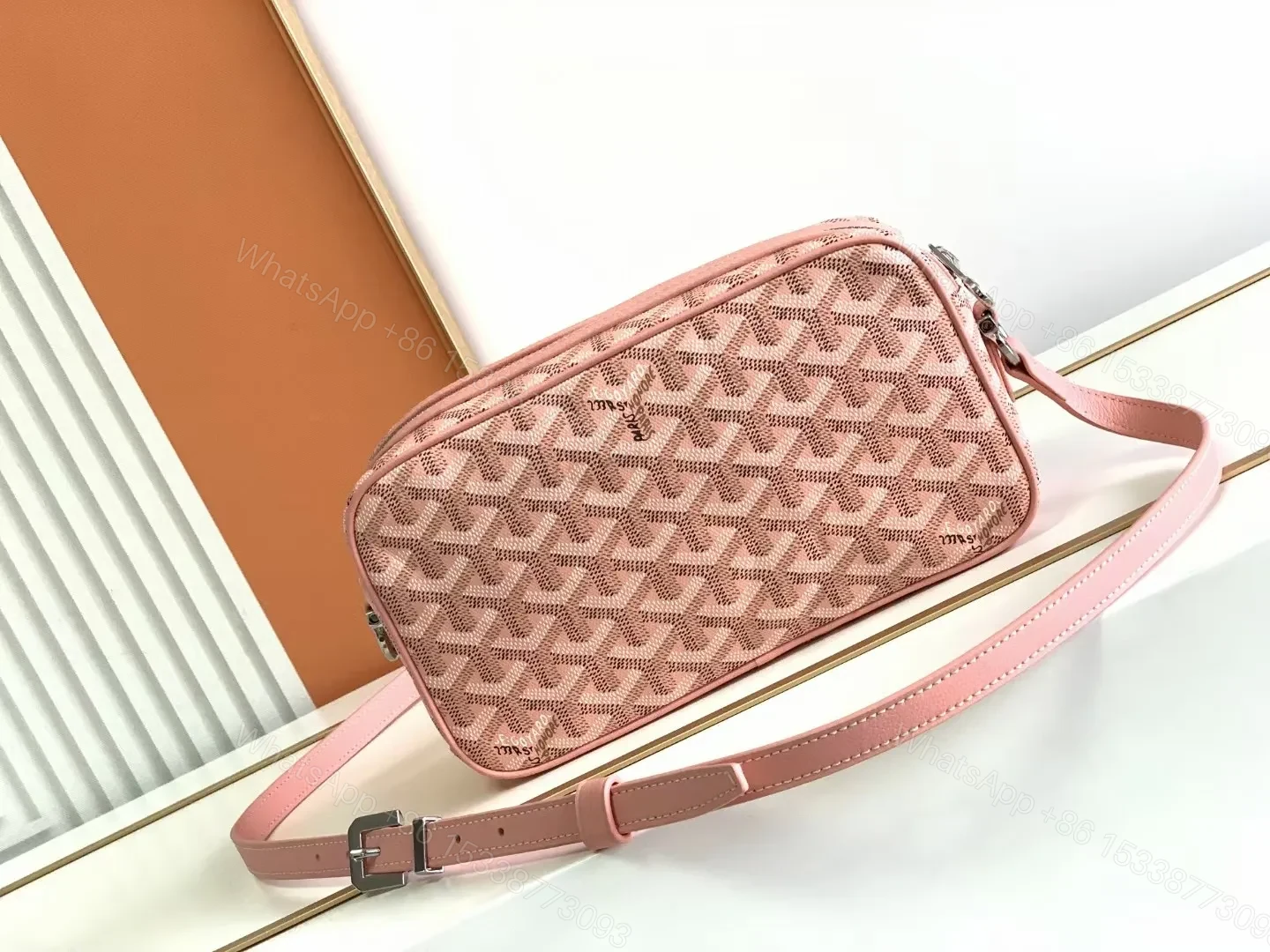 View 5 of GOYARD Goyardine Sac Cap Vert Pink 1134560