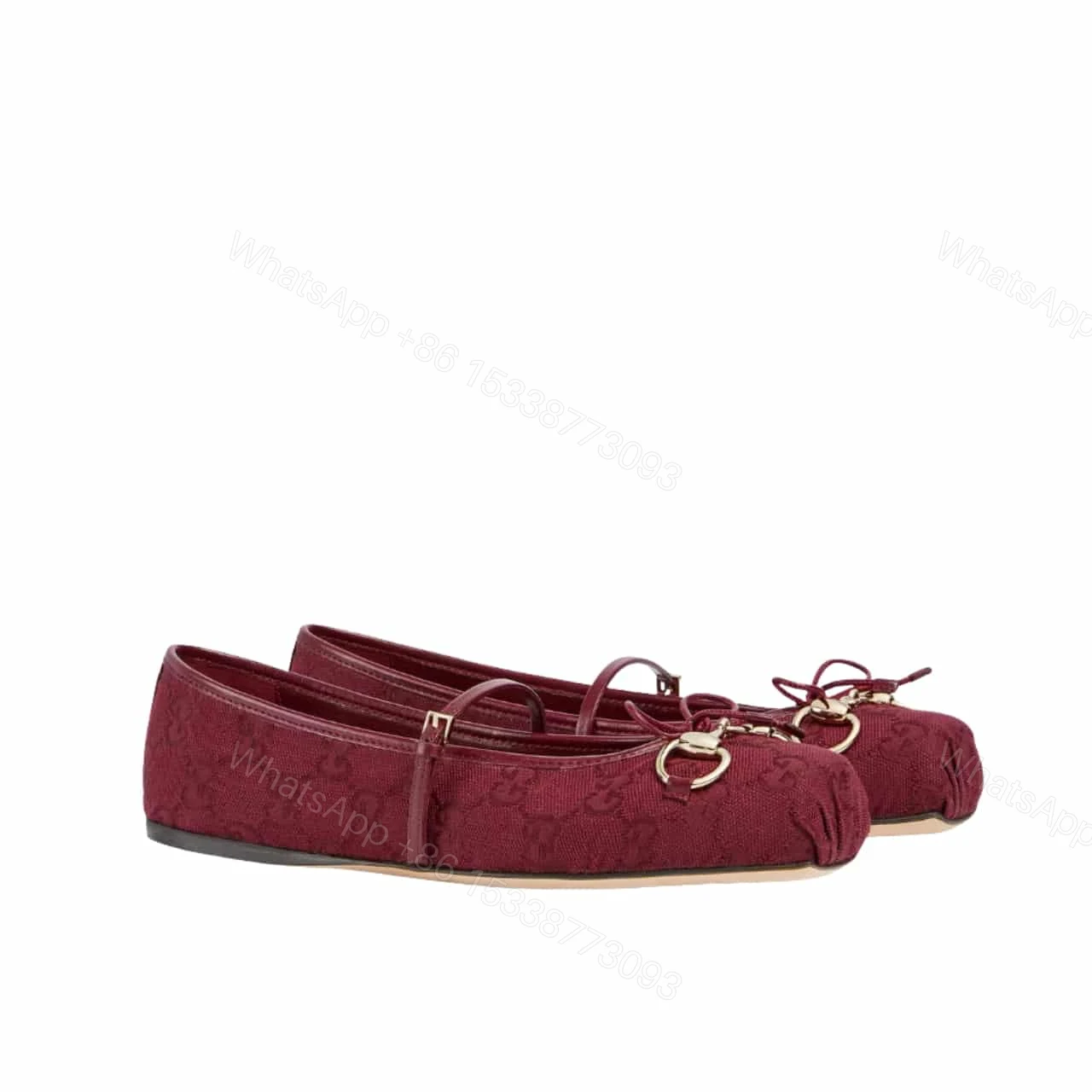 GUCCI WOMEN’S HORSEBIT BALLET FLAT RED 821220 FAD8F 8546 — view 1