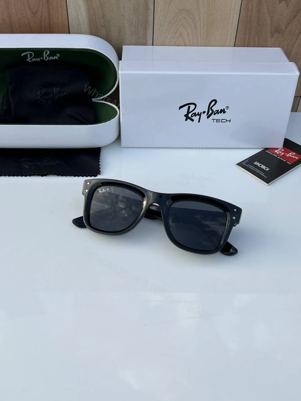 View 2 of First Copy Rayban 0502 Black Premium Quality Stylish Sunglasses
