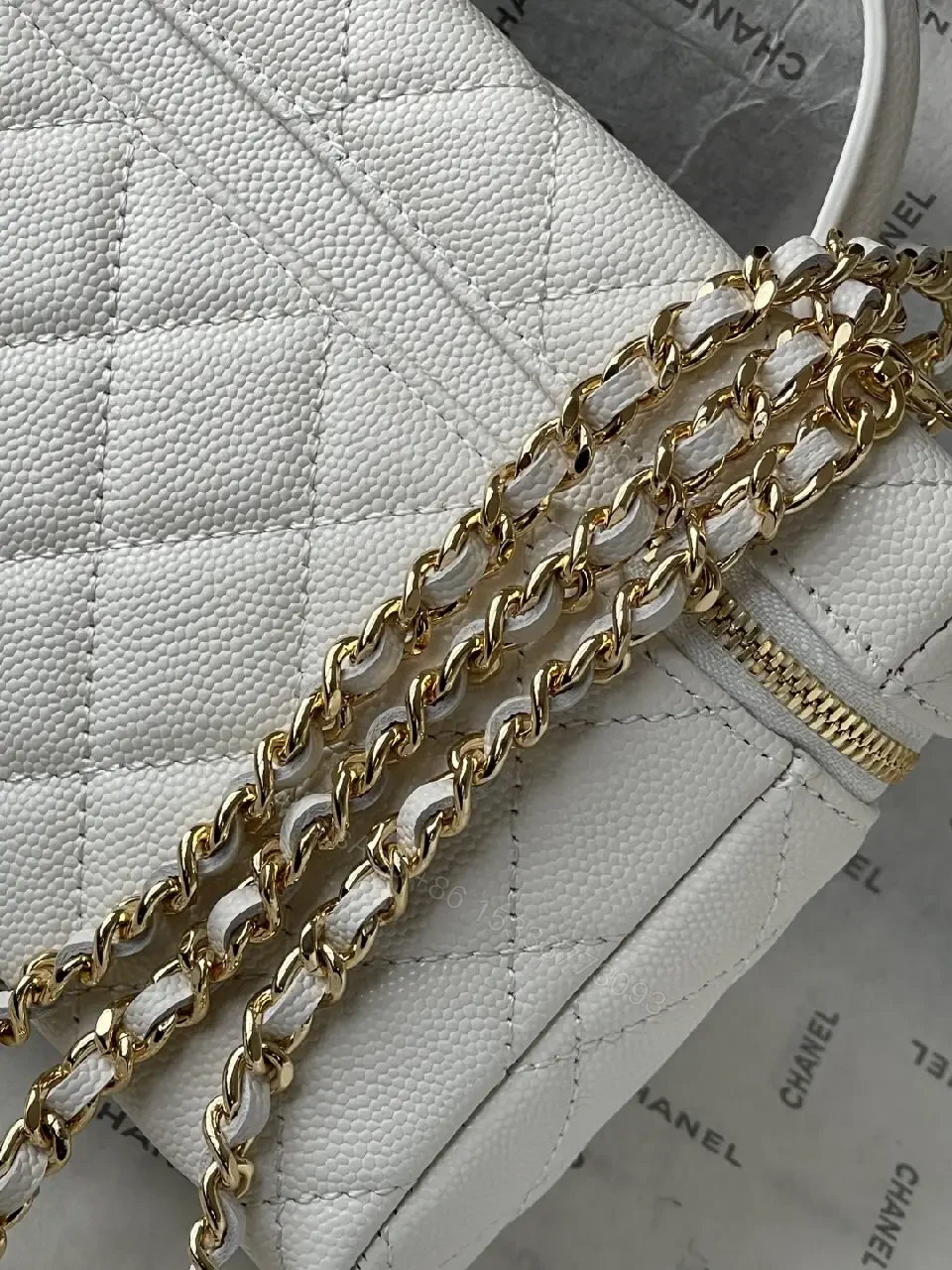 View 9 of Quilted Chic Mini Bag with Chain - Luxury Day-to-Night Accessory