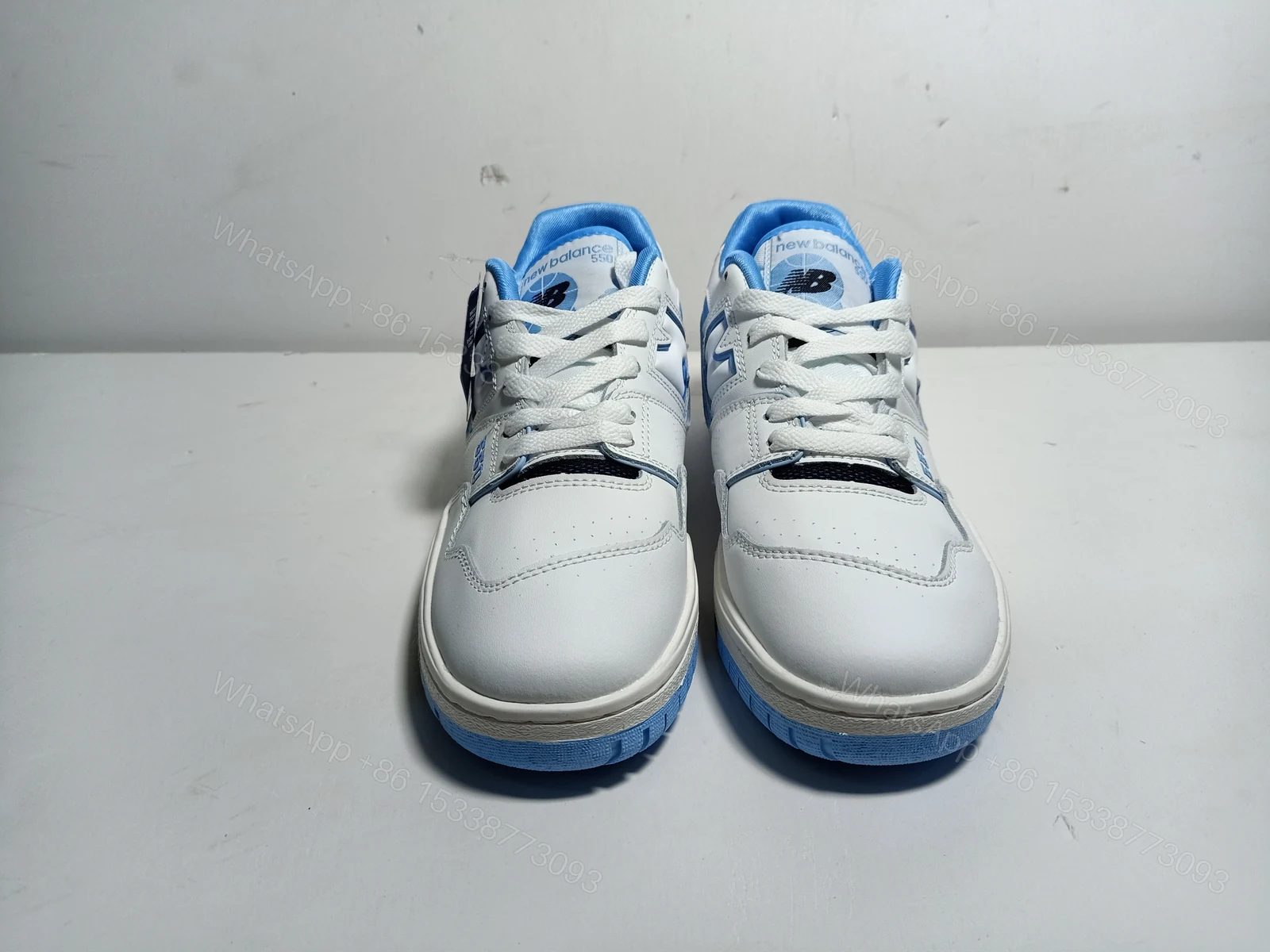 New Balance 550 White University Blue Grey Toe — view 2
