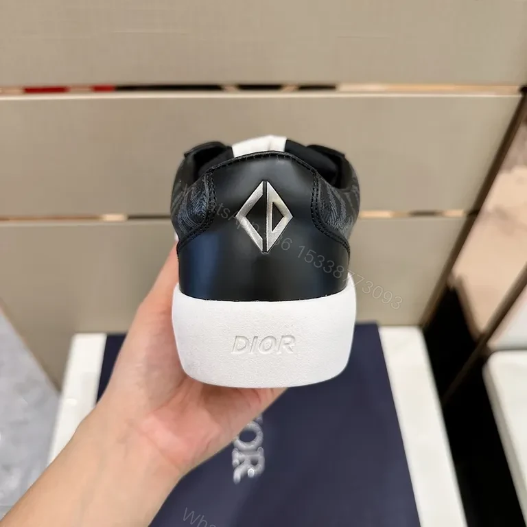View 4 of Monogram-Patterned Luxury Sneaker: Dior-Inspired, All-Day Comfort