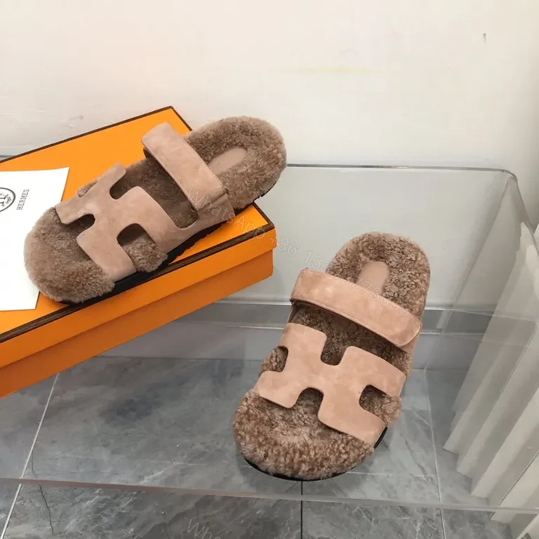 View 7 of Soft-Luxe Shearling Slides with Signature Straps - Luxury Comfort Slides