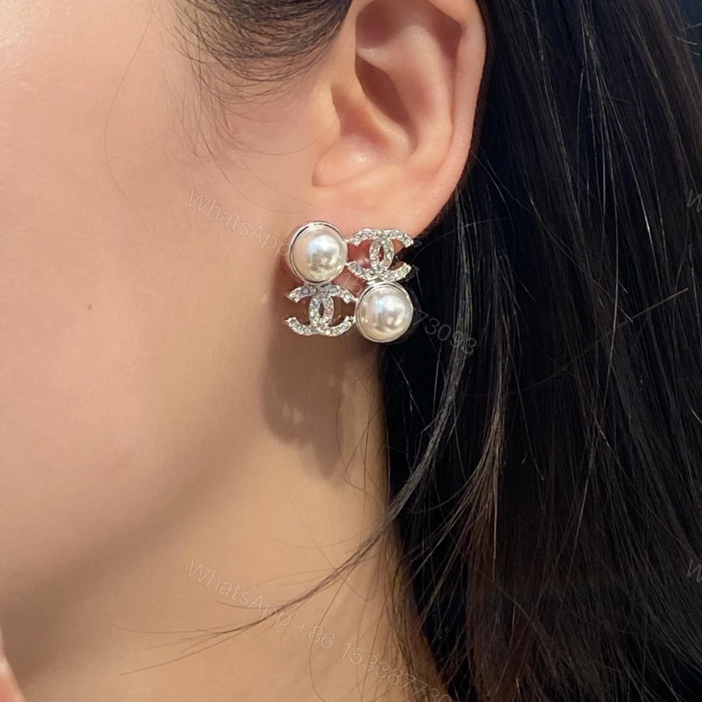 View 5 of CHANEL STUD EARRINGS GLASS PEARLS SILVER ABF730 B20573 U0937
