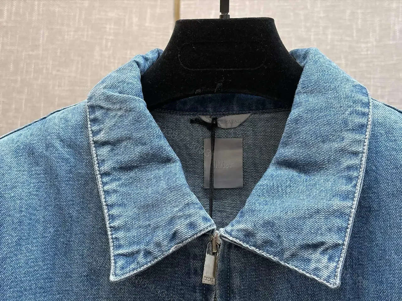 View 10 of Denim Zip Jacket — Subtle Luxury, Modern Texture, Premium Comfort