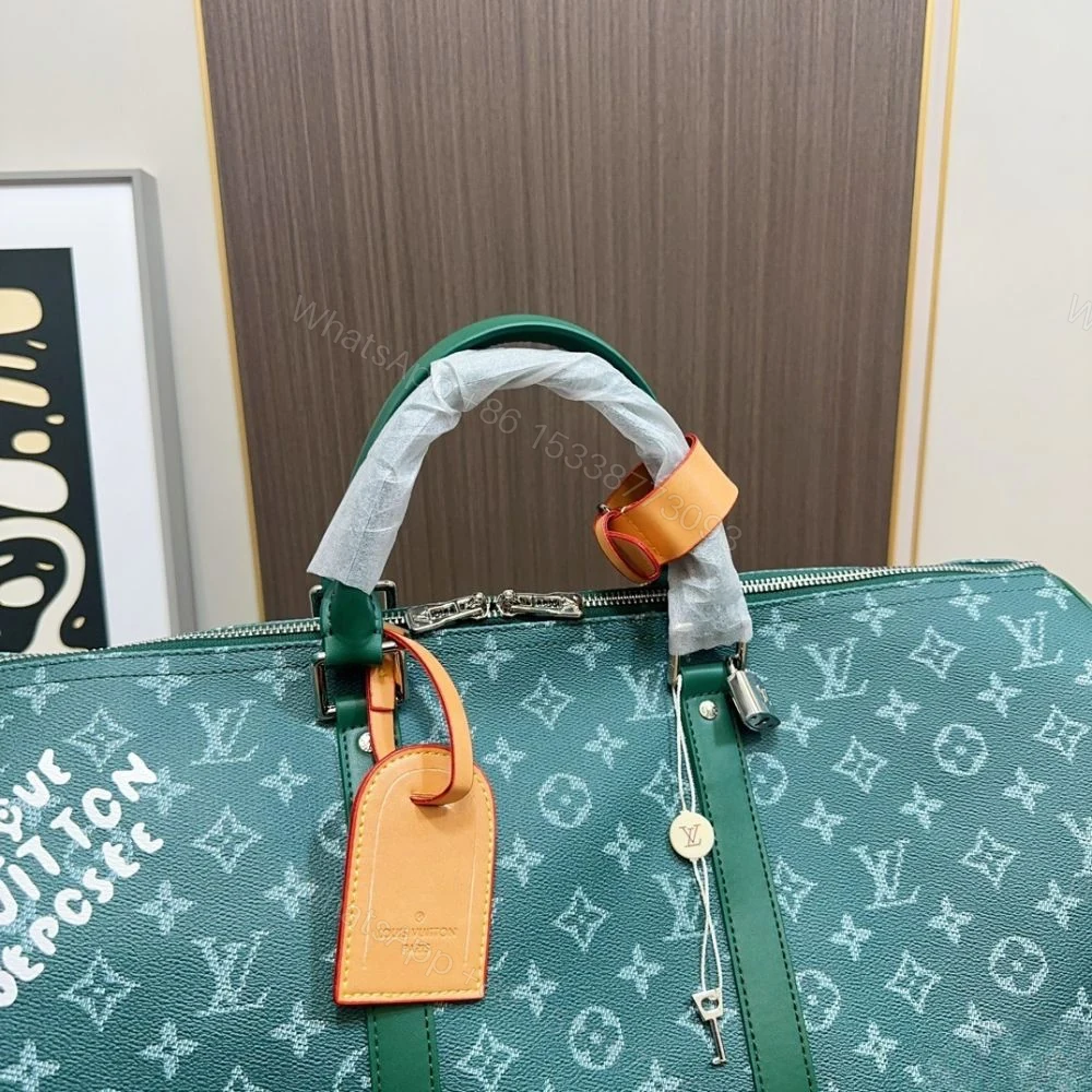 View 7 of Louis Vuitton Keepall Bandoulière Epicea Green 50Cm M26866