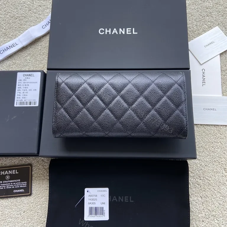 View 2 of Chic Quilted Wallet â€“ Black Leather, Chanel-Style Luxury