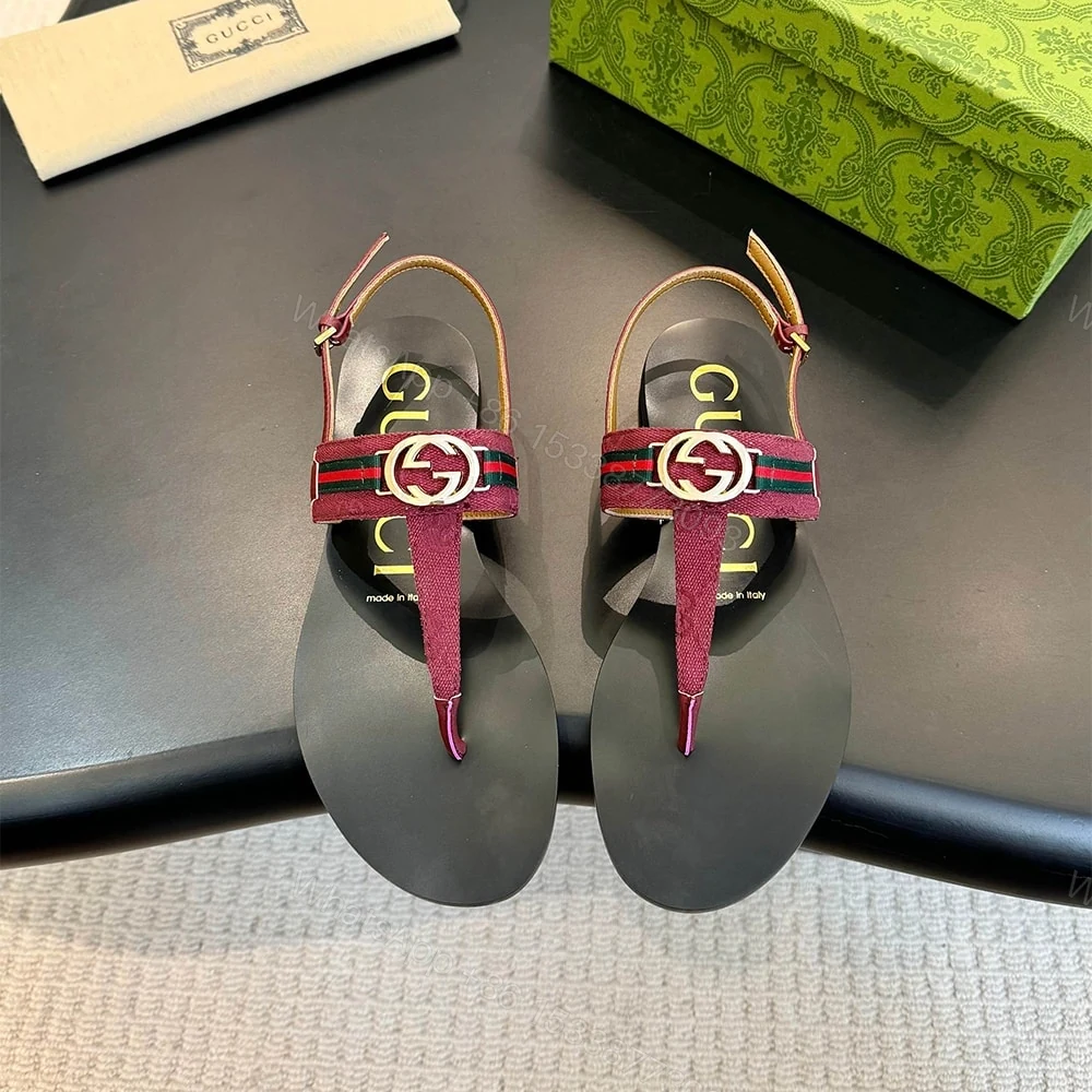 View 3 of GUCCI Women’s Interlocking G Web sandal 462507